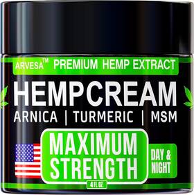 Branded 726084050648 Hemp Cream Maximum Strength - Soothing Relief For Back Neck Feet And Nerves Han