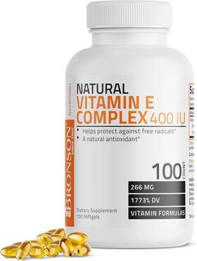 Bronson 716563071011 Natural Vitamin E Complex 400 I.u. Supplement 100 Count Pack Of 1