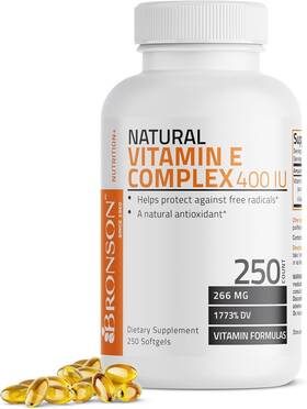 Bronson 716563071028 Natural Vitamin E Complex 400 I.u. Supplement 250 Count Pack Of 1