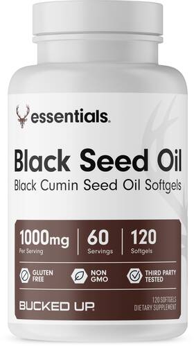 Bucked Up 811374039042 Black Seed Oil 1000mg Per Serving Cumin Essentials 6