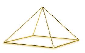 Buddha Maitreya The Christ 608866028048 Finest Quality 51 Degree 9 Inch 24k Gold-plated Copper Meditation Pyramid For Hea