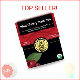 Buddha Teas 819005010507 Organic Wild Cherry Bark Tea - Ou Kosher Usda Ccof