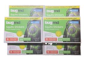 Bugmd 810098573429 6 Boxes Of Plant Based Squito Stickers Clothing Gear 78 Individual Sticker
