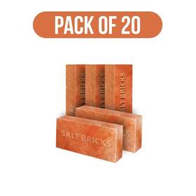 Bsw-pst-sb20 Buil Salt Wall Himalayan Pink Bricks 8x4x2 Pack Of 20 Room For Spa Home Improvement