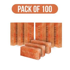 Bsw-hsb-sb100 Build Salt Wall Himalayan Bricks 8x4x2 Pink Blocks Room 100 Pack Home Decor