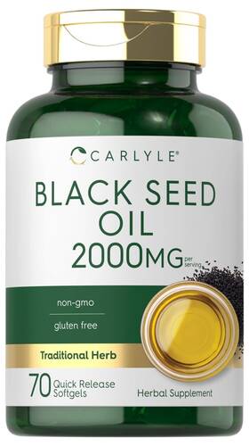Carlyle 840250404995 Black Seed Oil 2000mg 70 Softgel Capsules Non-gmo Gluten Free Herba