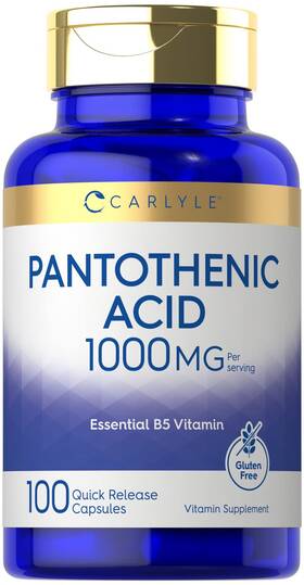Cl1125 Carlyle Pantothenic Acid 1000mg 100 Capsules Count Pack Of 1