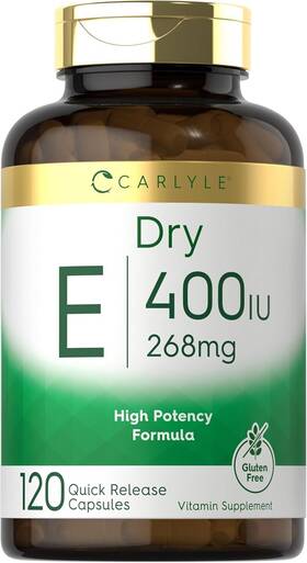 Cl31551 Carlyle Dry Vitamin E 400 Iu 268mg 120 Capsules High Potency Formula