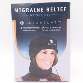 Catalyst 029343044298 Cryohelmet Migraine Relief Cap Cold Packs Adult Medium / Large Black