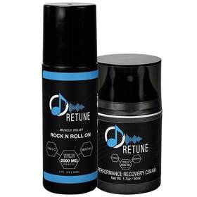 Chromacast 810158585928 Retune Wellness Rock N Roll On 2000mg Hemp Oil And Performance Recovery Cream