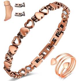Fusgl220723002 Cigmag Copper Anklet For Women Ultra Magnets - Magnetic Ankle 99% Pure Adjust
