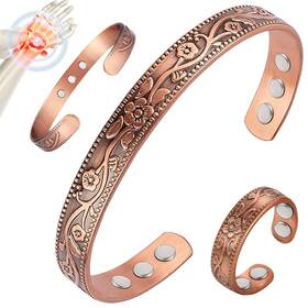 Usq1101006 Cigmag Copper Bracelets For Women And Ring 99% Pure Bracelet Adjustabl