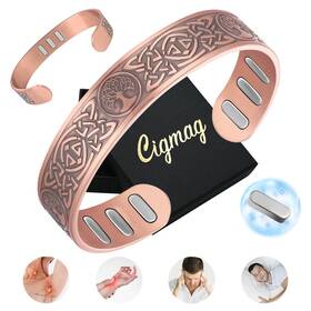 Usxq2025060706 Cigmag Copper Bracelet For Men With Powerful 9x 5000 Gauss Magnets Adjustable