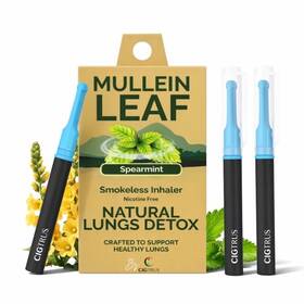 Cigtrus 860014092909 Mullein Leaf Smokeless Inhaler Pack Nicotine-free Spearmint 3-piece