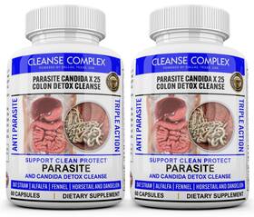 Cleanse Complex 666714120740 2 Parasite Detox Liver Colon Yeast Killer Pills Natural Candida Us