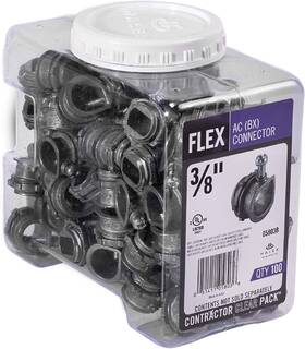 05803b Company 3/8 Inch Flexible Metal Conduit Fmc Ac Bx Connectors 100 Per Pac