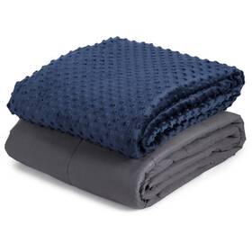 H38-fdsa7708 Costway 60 Inch X80 Comfort Weighted Blanket Bedroom Glass Bead Gravity Sensory 15lbs