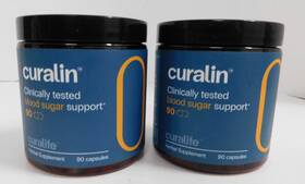 2027 Curalife 850011872123 Curalin 180 Capsules Blood Sugar Support Exp 10/2027 Lot Of 2 X 90