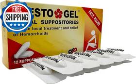 Dan Pharm Ltd. 445036687673 Presto Gel - Natural Hemorrhoid Rectal Suppositories Rapid Treatmen