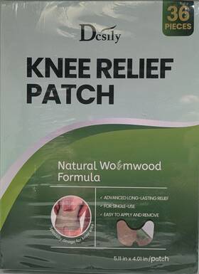 Dcsily 850059574072 Knee Relief Patch Natural Wormwood Formula 36 Patches - Exp 1/27