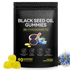 Dcttvhvd 724004931589 Black Seed Oil Gummies Contains 500mg Of Cold-pressed Promotes