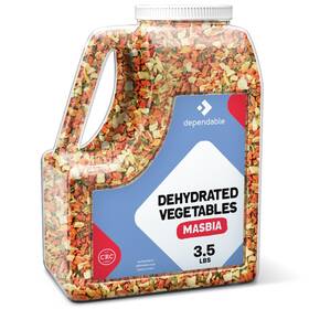 Dependable Food 843024005176 Foods Dehydrated Vegetables 3.5 Lb. Bulk Jar - 100% Natural Non-