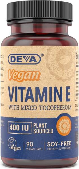 400iu Deva 895634000324 Vegan Vitamins Natural Vitamin E With Mixed 90 Count Pack Of 1