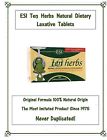 Dietary Ten Laxative Samples 4-packs Natural Tablets Esi Herbs 160ct Free