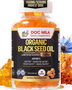 Dm-bso02 Doc Mila Organic Black Seed Oil Gummies 1500mg - Softgels Caps