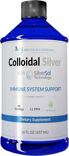 Drs201 Doctor Recommended Supplements Colloidal Silver Liquid - 12 Ppm Premium 16 Fl Oz Pack Of 1