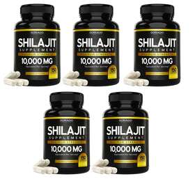 Dorado 840994109545 Pure Shilajit 10000mg 5x150caps Asphaltum Naturally Occurring Fulvic Acid Nongmo