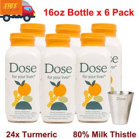 Dose 860001927825 Liver Detox And Repair Organic Milk Thistle Supplement Promotes Optimal 16oz 6pack