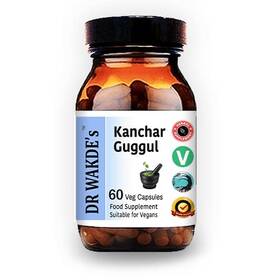 Dr Wakdes Natural Health Care London 786040338402 Kanchnar Guggul 60 Veg Caps Ayurvedic Supplement Vegan Herbal