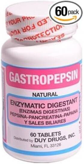 Duy Drugs 748541040603 Gastropepsin Digest Tabs 60 Tablets By