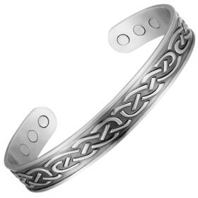 Earth Therapy 794168590137 Pure Copper Celtic Pewter Magnetic Bracelet Unisex Sport Band