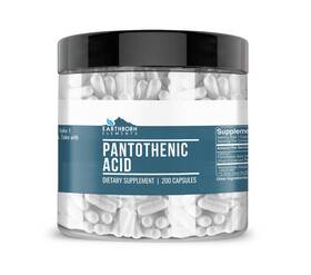 Earthborn Elements 195507011779 Pantothenic Acid 200 Capsules Pure 1 Count Pack Of