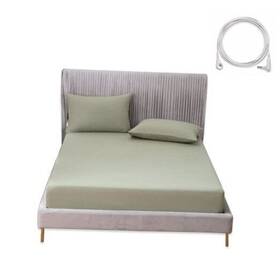 Green-153 Earthing Now Grounding Sheets For Queen Size Fitted Bed With 15