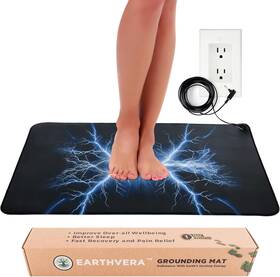 Earthvera 313108883865 Grounding Mat 16x24 Inch Pad For Feet Sleep Energy Wellness With 15ft Cord