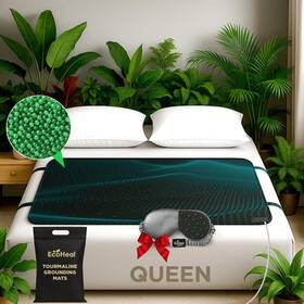 Ecoheal 721249507687 Luxury Tourmaline Grounding Mat Queen 59 Inch X 27 For Bed And Desk Conductive P