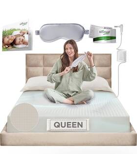 Fs-qb-001 Ecoheal Earth Grounding Fitted Sheet Size With 12% Silver Fiber And 4% Silk Queen Beige