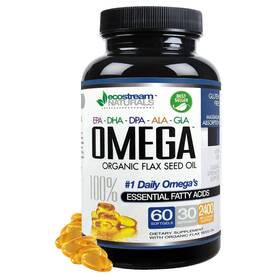 Eco-omg369 Ecostream Naturals Omega 3-6-9 Blend With Dpa Epa Dha Ala And Gla Organic Flax Seed Oil Over