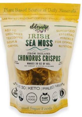 Elderwise Organics 783495206552 Irish Sea Moss From Ireland Wildcrafted Chondrus Crispus Raw Non-gmo