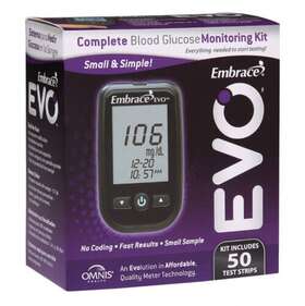 Embrace 894030002420 Evo Blood Glucose Metre All-in-one Starter Kit. Huge Saving