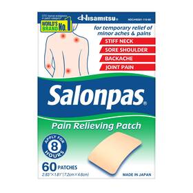 10346581110606 Emcw9 Salonpas Pain Relieving Patch For Back Neck Shoulder Knee And Muscle