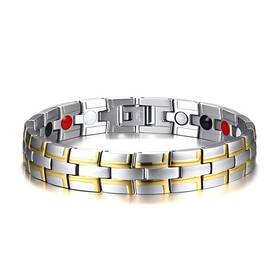 Emmori 762716308084 Stainless Steel Magnetic Therapy Bracelet For Men Women And Adjustable Length W