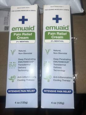 Emuaid 852304004792 Lot Of 2 Intensive Pain Relief Cream - 4oz Exp 02/26