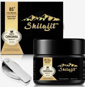 E-shilagit-10 Enchanted Waters 100% Himalayan Shilajit Soft Resin Organic Extremely Potent Fulvic Acid 50ml