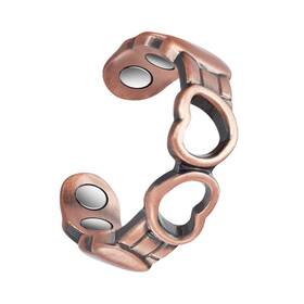 Enercoppex 764470701958 Copper Magnetic Ring For Women Lymphatic Drainage Adjustable With 3500
