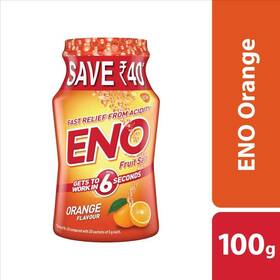 Eo0100b Eno Orange Flavour Fast Relief From Acidity Fruit Salt 100gx2 Bottles Ship