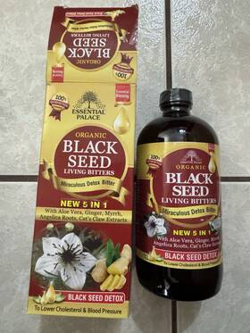 Essential Palace 642014639519 Organic Black Seed Living Bitters Detox 16oz